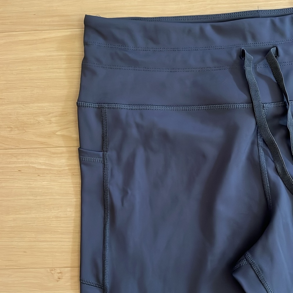 NWT LOVE & SPORTS WOMENS HIGH RISE FITNESS LEGGINGS WITH BLUE GOLD SIZE XL - Picture 8 of 15